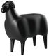Tabouret / table d'appoint design "Le Mouton" en format réel (intérieur et extérieur), version noire de Goodnight Light