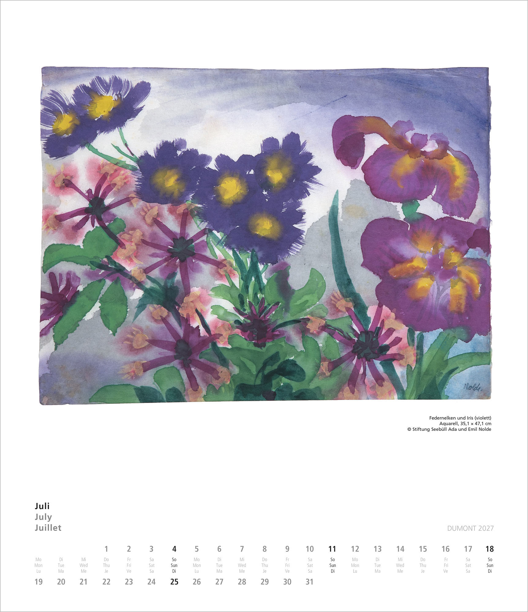 Konstnärskalender 2027 av Emil Nolde