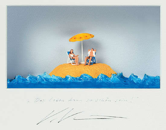 Tableau 3D "Life Can Be so Beautiful", encadrée von Volker Kühn