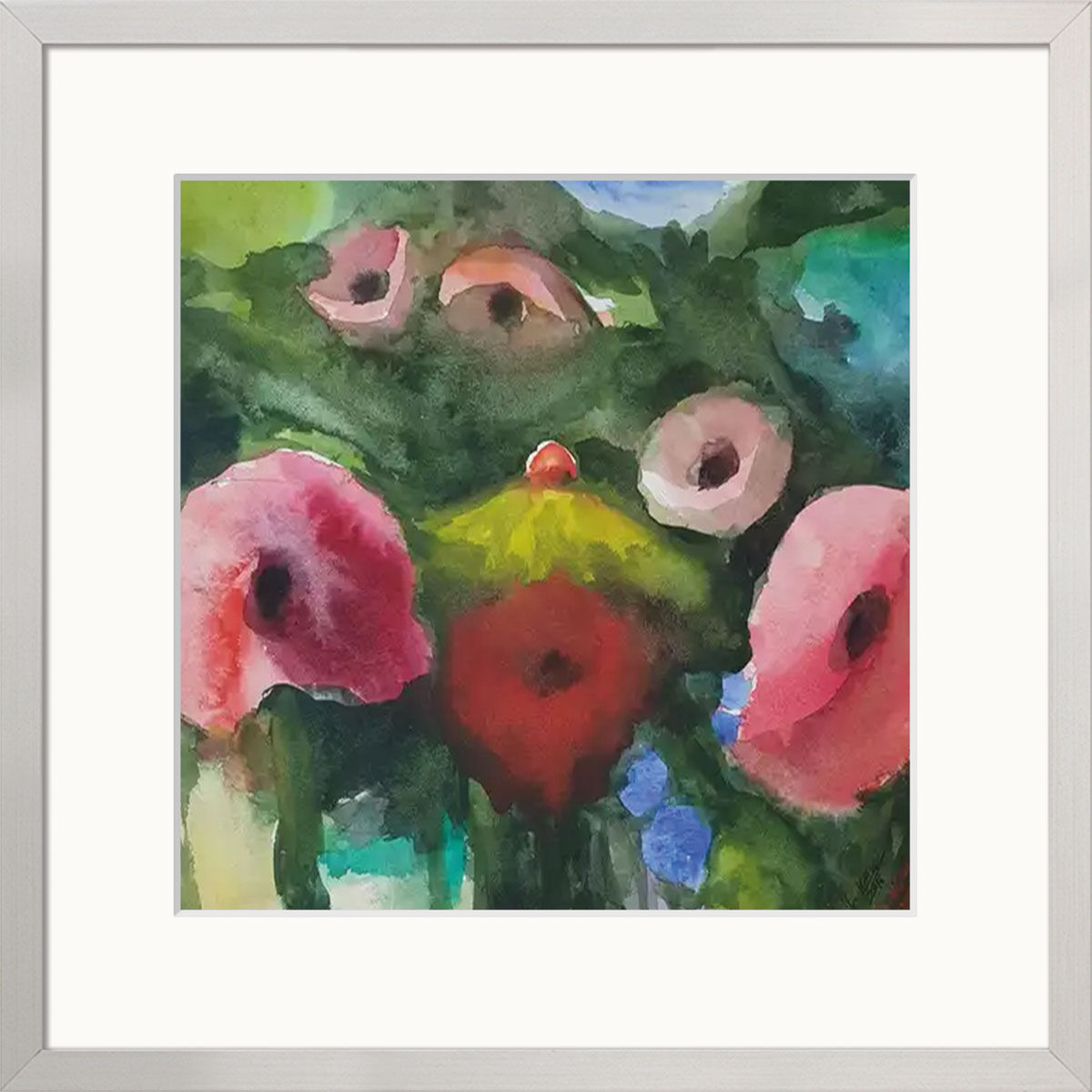 Image "Wild Poppy" (2016) (Original / Pièce unique), encadrée de Kani Alavi