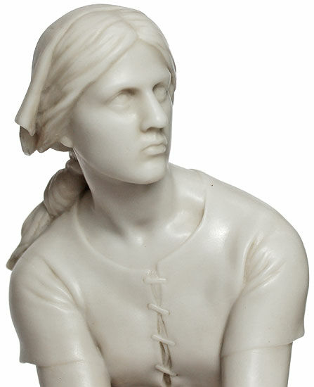 Sculpture "Joan of Arc" (c. 1880), cast stone version by Henri Michel Chapu