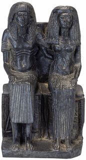 Skulptur "Ägyptisches Ehepaar", Kunstguss