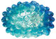Kamerobject / Lamp "Blauwe Druiven" van gerecycled glas