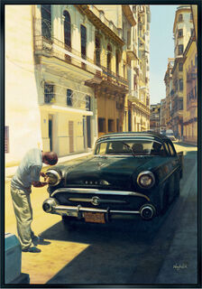 Picture "A Man and his Car", framed by Maykel Herrera
