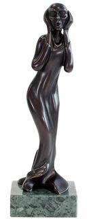 Sculpture "Le cri" - d'après Edvard Munch, bronze