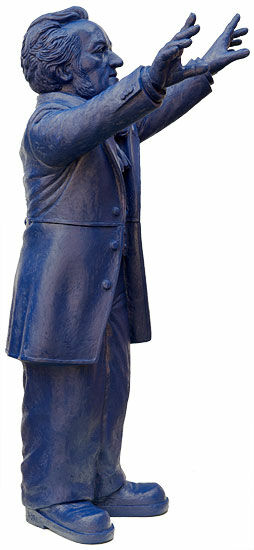 Sculpture "Richard Wagner", version signée, bleu nuit von Ottmar Hörl