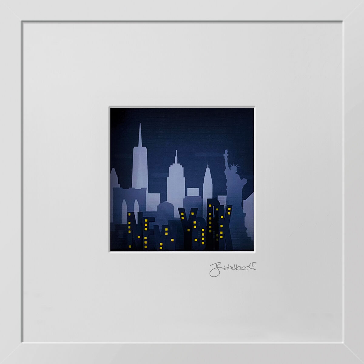 Tableau 3D : « New York – horizon typographique » de Ralf Birkelbach