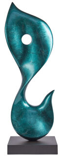 Skulptur "Wave" (türkisfarbene Version), Kunstguss