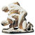 Scultura "Atleti combattenti", riduzione in ghisa