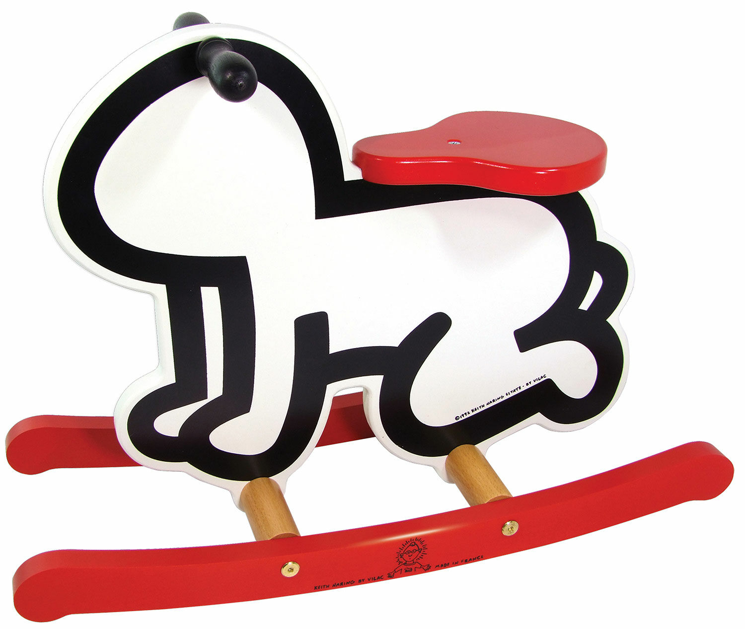 Cheval à bascule "Keith Haring" (pour les enfants à partir de 2 ans)