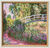 Bild "Die japanische Brücke im Garten von Giverny" (um 1900), Version weiß-goldfarben gerahmt