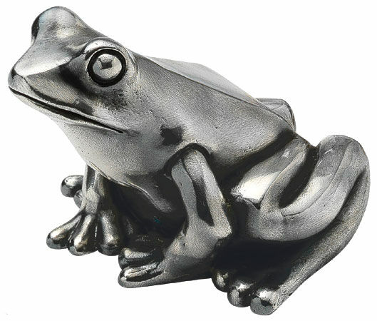 Skulptur "Froschkönig", Version versilbert von Ottmar Hörl