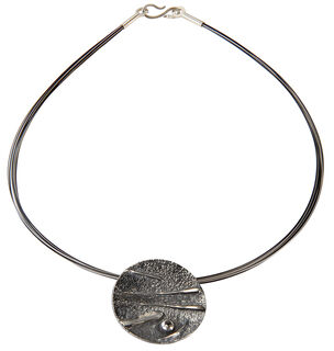 Necklace "Grey Moon"