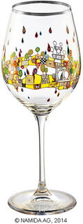 6er-Set Weingläser "BEAUTY IS A PANACEA - Platin - Weißwein" von Friedensreich Hundertwasser