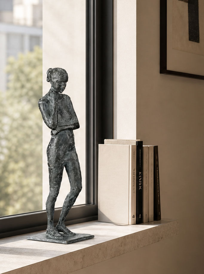 Sculpture "Contemplation", bronze by Valerie Otte