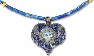 Heart necklace "Hommage à Emilie" - after Gustav Klimt