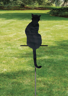 Garden stake / silhouette "Sitting Cat"