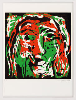 Picture "Head Female (D)" (1991) by A. R. Penck
