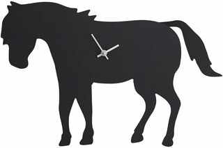Wall clock / animal "Wagging Tail" - Pony with wagging tail