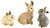 Ensemble de 3 figurines en céramique "Bunny Family"