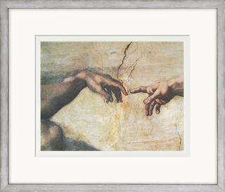 Bild "Creatino Di Adamo (Die Erschaffung Adams)", gerahmt