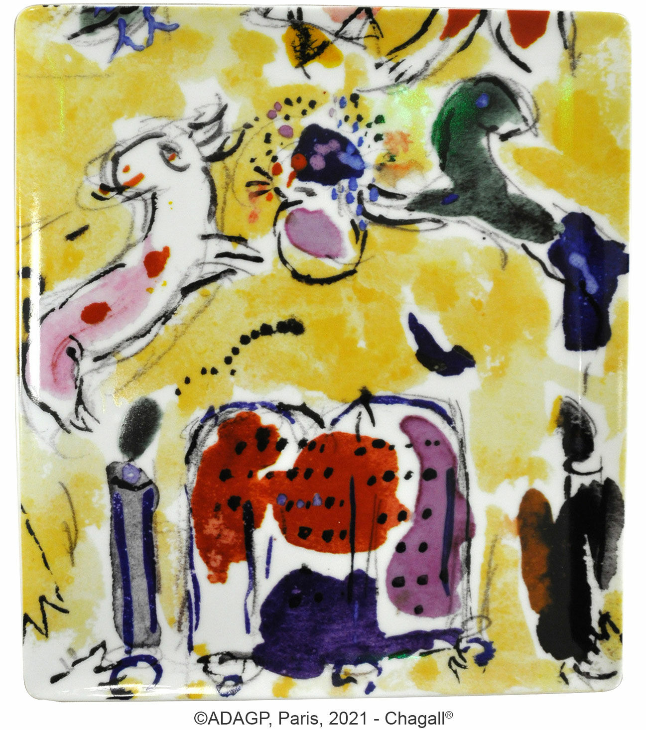 Collection Les Vitraux d'Hadassah by Bernardaud - Porcelain Bowl "Levi" by Marc Chagall