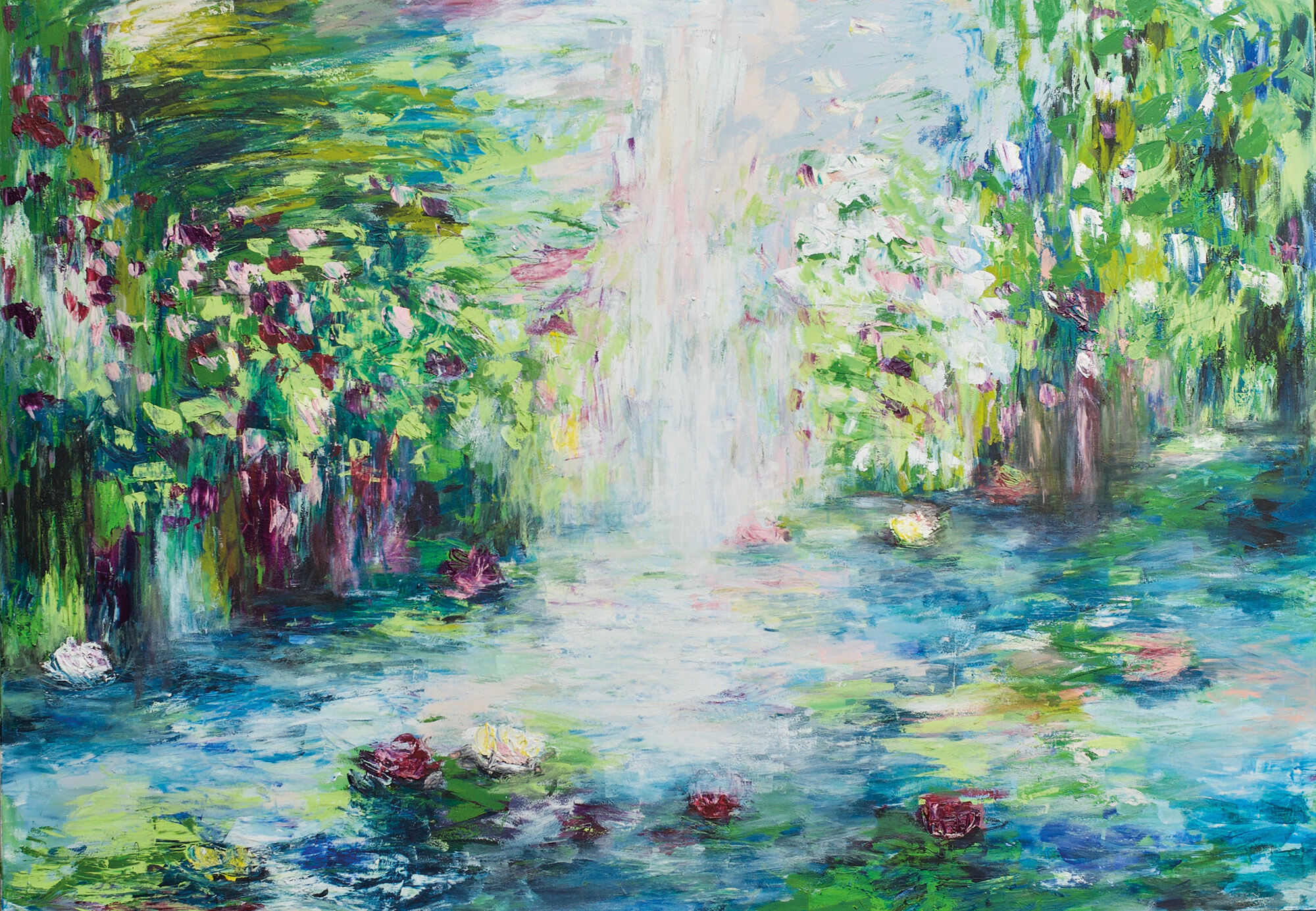 Picture "Summer by the River XV" (2021) (Unique piece) by Dagmar Vogt
