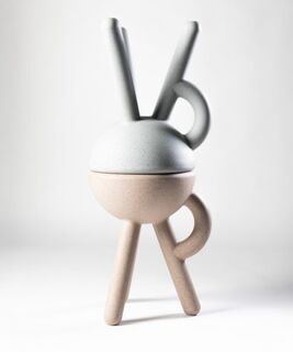 Tavolino "Tubby Stool stone" (per interni ed esterni) – progettato da Gerard de Hoop di  Werkwaardig