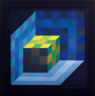 Picture "Tridim-Fegn", framed by Victor Vasarely