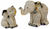 Ensemble de 2 figurines en céramique "Famille d'éléphants d'Asie"