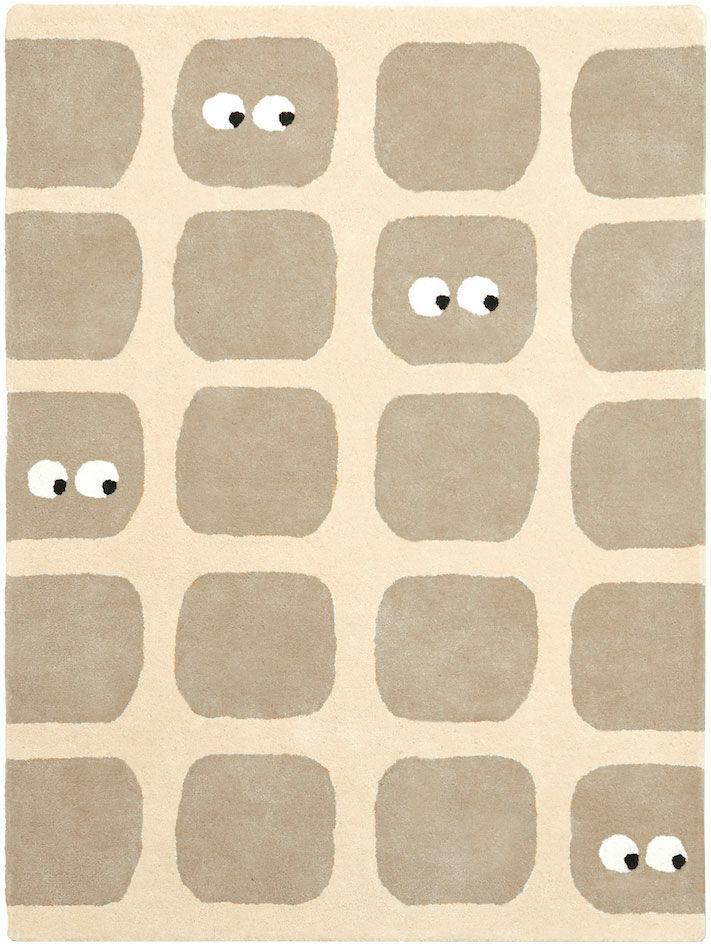 Carpet "Owl beige" (120 x 170 cm) by Bleuu-Studio