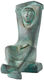 Skulptur "Lesefreuden", Bronze von Gerhard Brandes