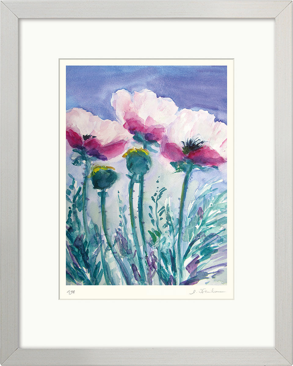 Picture "Poppies" (2020), framed by Christine Kremkau