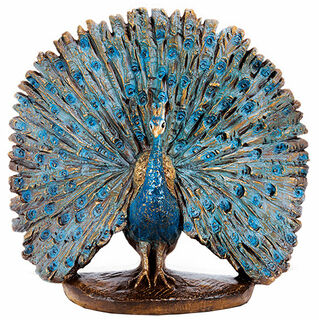 Garden sculpture "Peacock", bronze