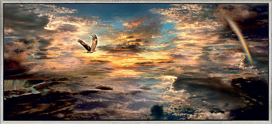 Bild "Golden Dawn" (2008), gerahmt von Ule W. Ritgen