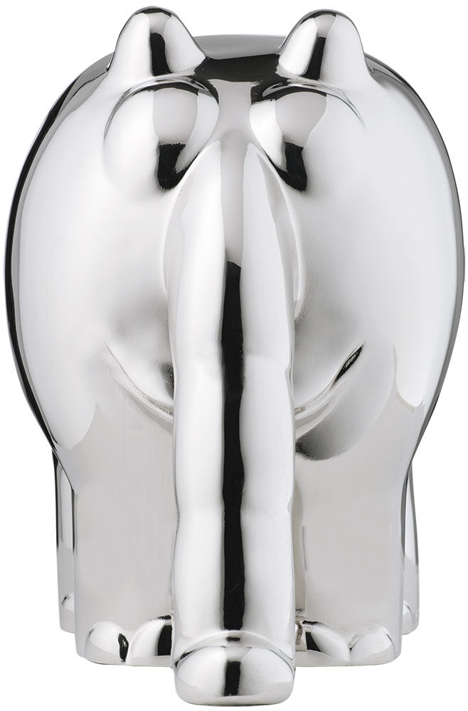 Skulptur "Ottifant", støbt version, metallisk sølv af Otto Waalkes
