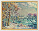 Schilderij "Paris, le Pont des Arts" (1925), ingelijst van Paul Signac