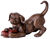 Sculpture de jardin "Chien, jouant", bronze