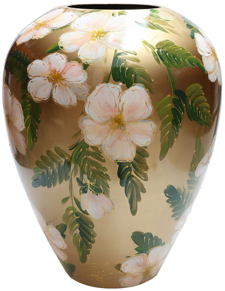 Jarrón de cristal "Rosa mosqueta blanca" de Milou van Schaik Martinet