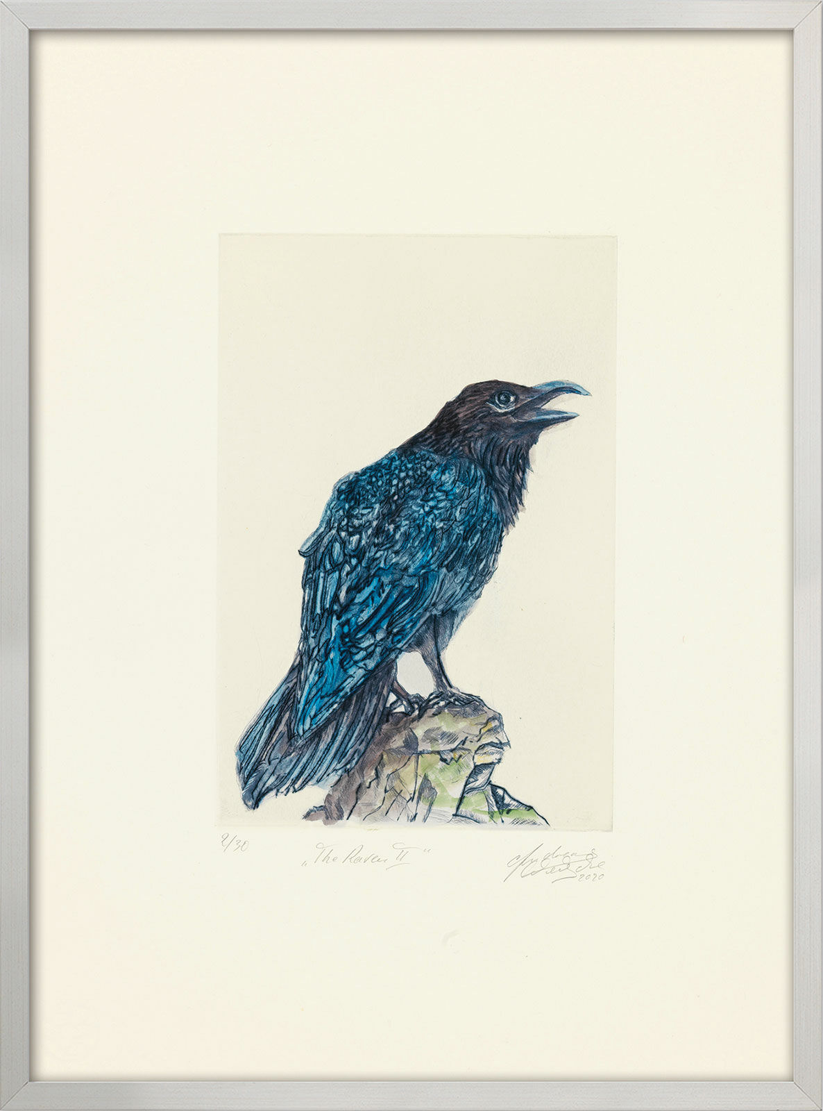 Picture "The Raven II" (2020), framed by Andreas Weische