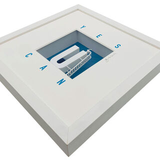 3D Picture "YES U CAN", framed by Ralf Birkelbach