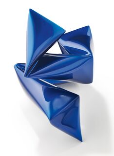 Skulptur "Stahlobjekt Blau" (2026) (Unikat)