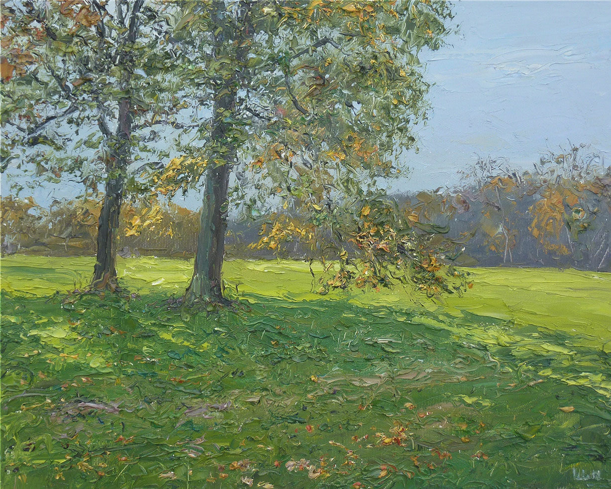 Picture "Autumn in the Park" (2023) (Original / Unique piece), on stretcher frame by Peter Witt