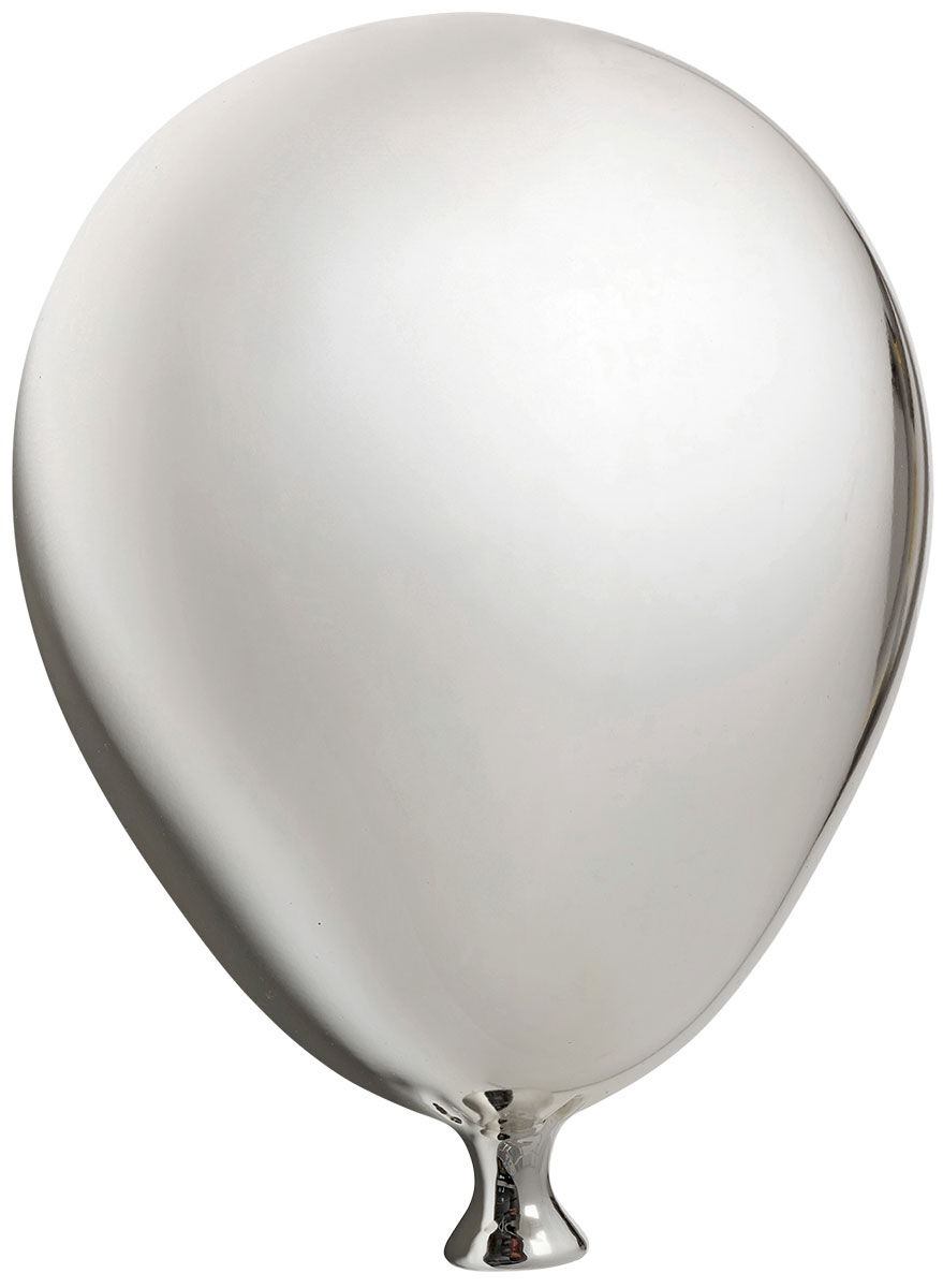 Obiekt ścienny "Balon", wersja odlewana, metaliczny srebrny