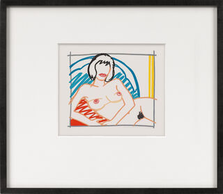 Tableau "Monica Nude with Yellow Curtain" (1991) von Tom Wesselmann