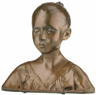 Bust "Worpswede Child", reduction in bronze by Hans am Ende