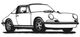 Wandbeeld „Porsche 911 Targa Black” (2022) van Jan M. Petersen