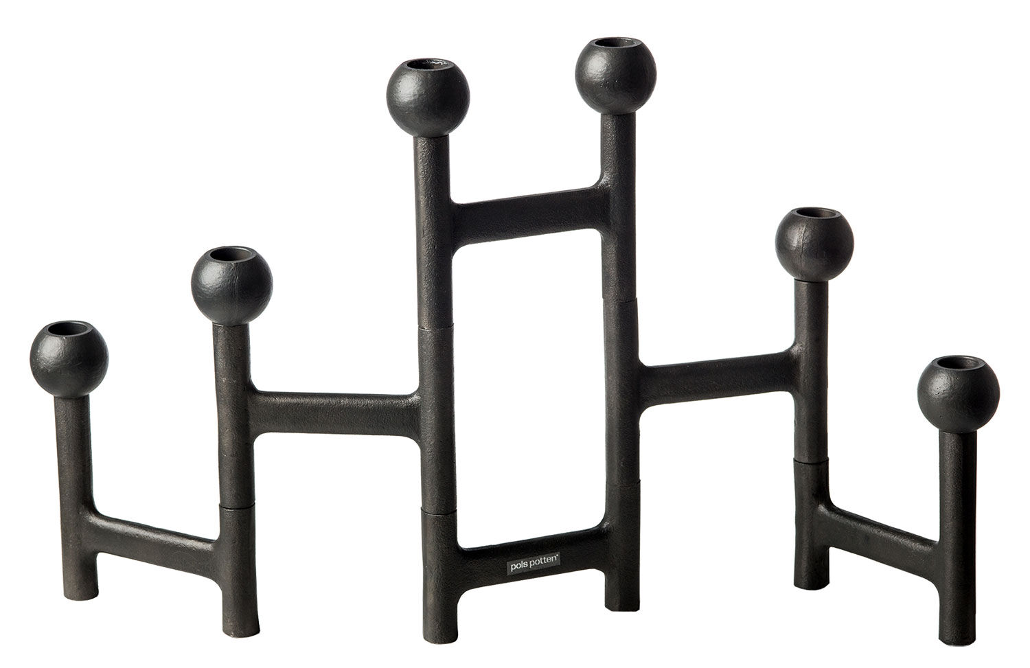 Variable candlestick "Folding Graphite Round" by Pols Potten