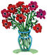 Oboustranná stojanová socha "Poppies" od David Gerstein