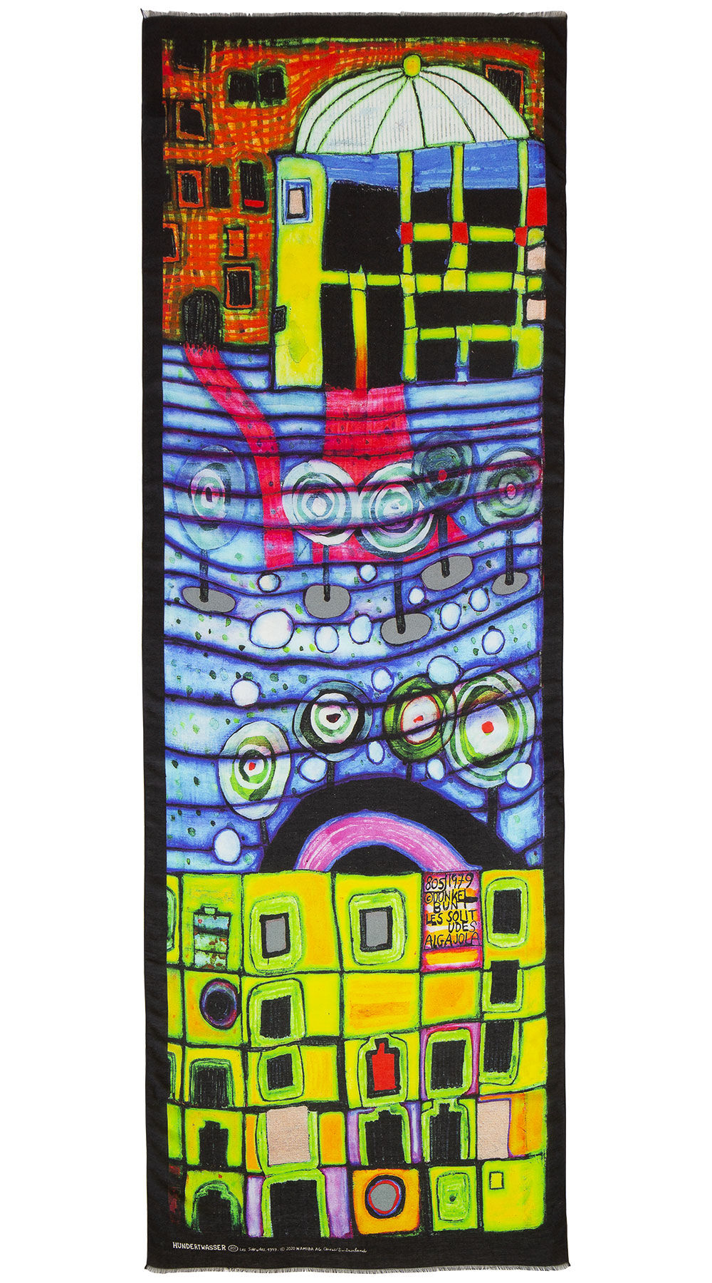 Schal "Auf Liebeswellen" von Friedensreich Hundertwasser
